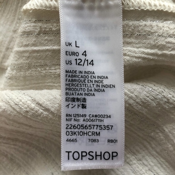 Topshop NWOT Boho Embroidered Dress with Tassels L - Picture 16 of 16